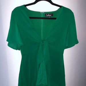 Tie Front Tiered Dress